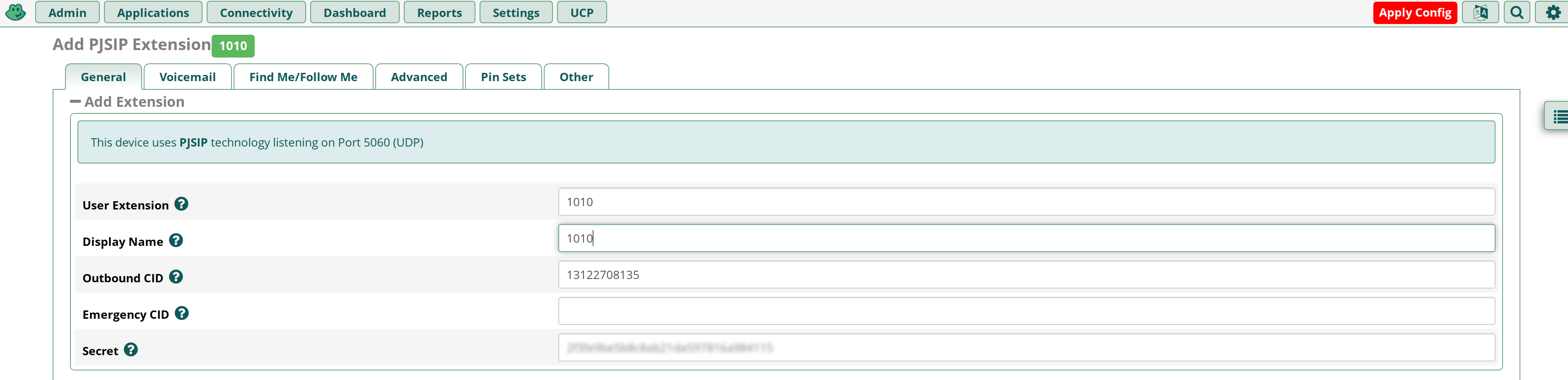 PJSIP addition extension.
