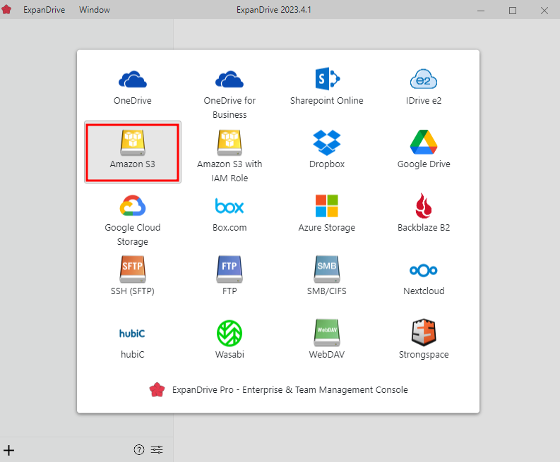 Amazon s3 button.