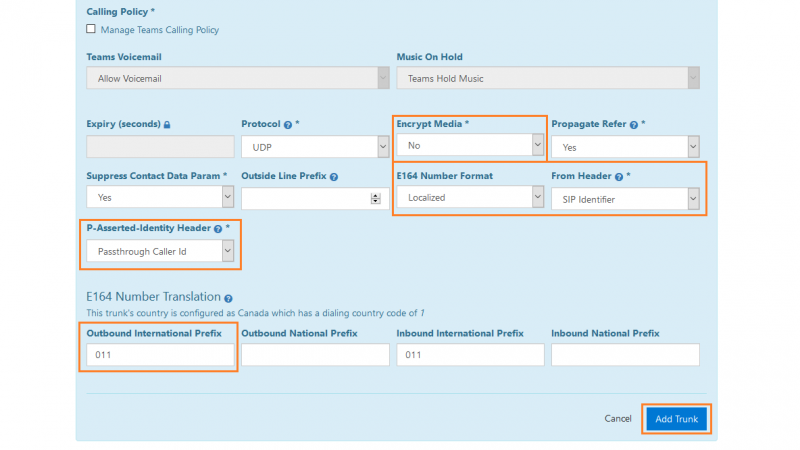 Call2Teams portal for calling policy.