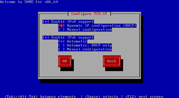 Network settings confirmation portal.