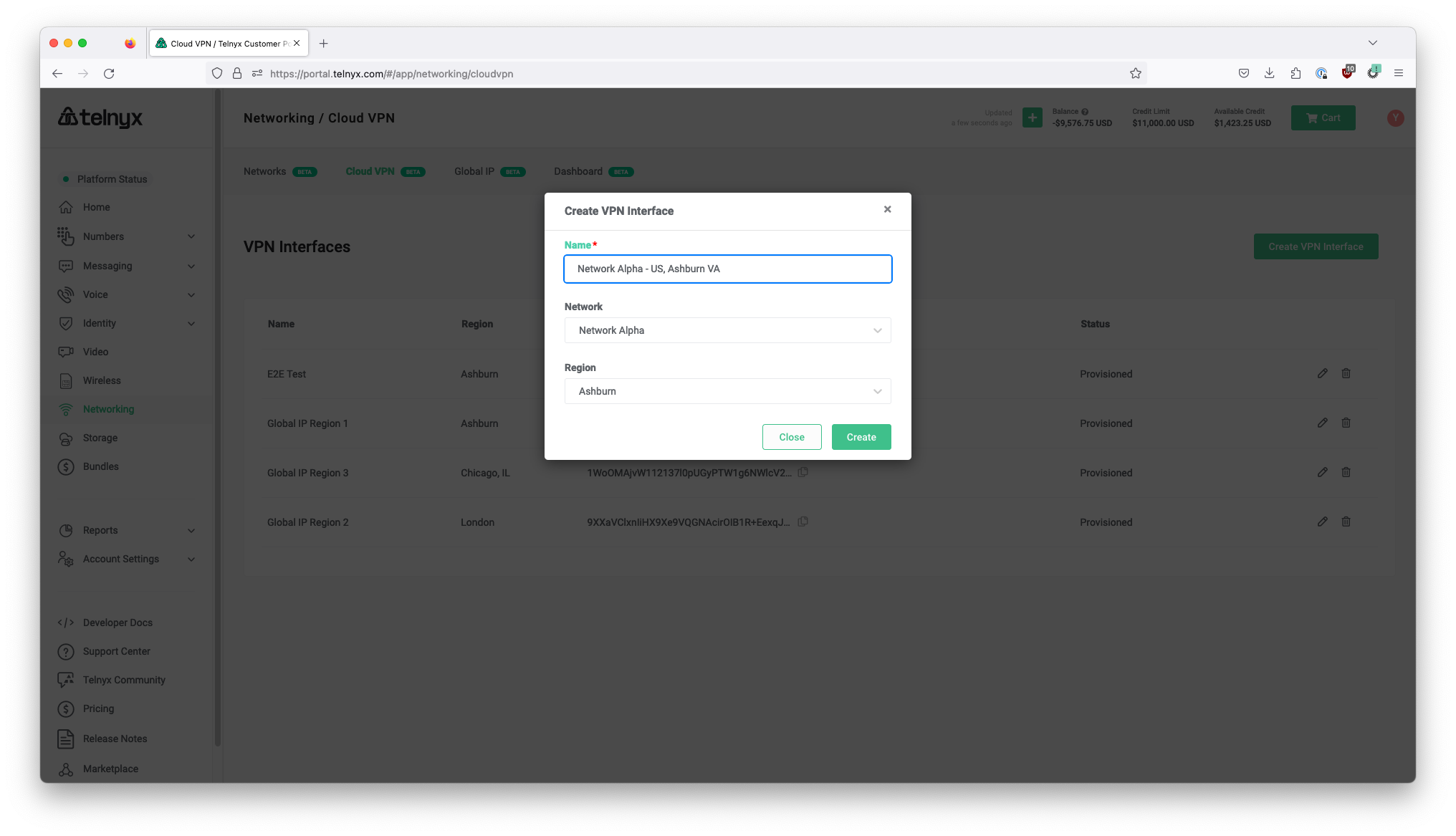 Wireguard interface for service VM.