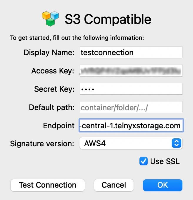 S3 compatible fields.