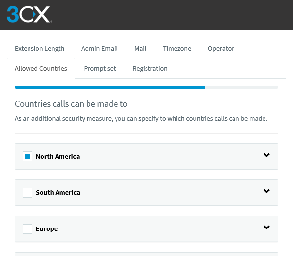 Allowed Countries tab.
