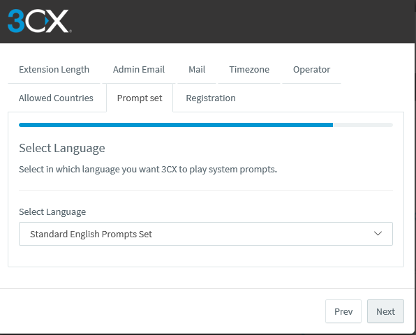 Prompt set tab.