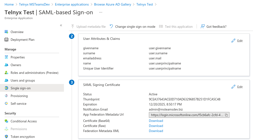 SAML-based Sign-on. 