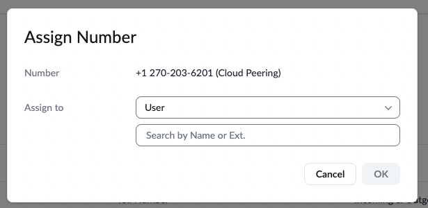 Assign a number to a Zoom user