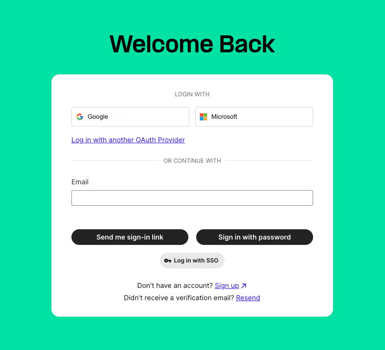 Sign in to an existing Telnyx account